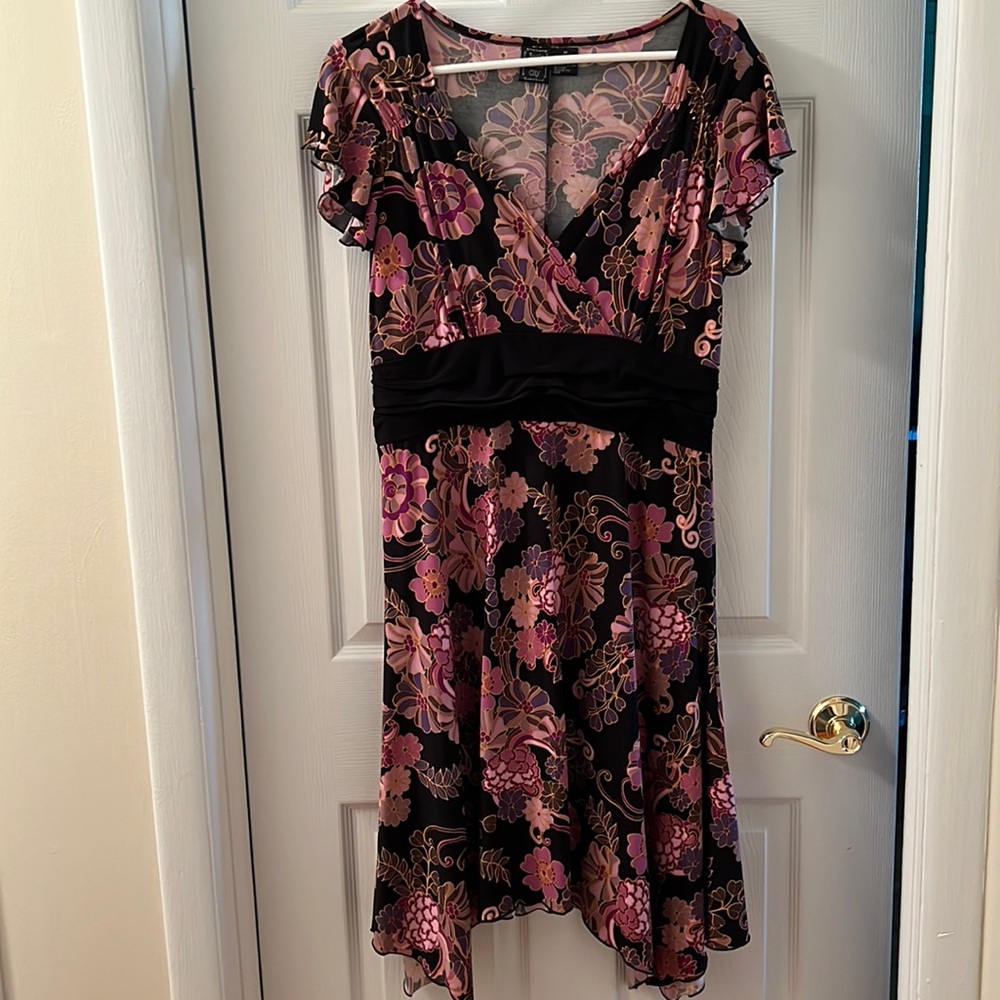 Floral print dress with empire waist